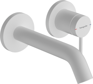 Praustuvo maišytuvas HANSGROHE Tecturis S 165, EcoSmart+, iš sienos, spalva - balta matinė (matt white)
