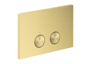 WC nuleidimo mygtukas AXOR FlushPlate Geberit Sigma WC rėmui, šlifuoto žalvario spalvos (Brushed Brass)