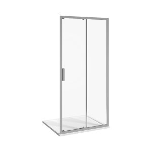 Durys dušo Jika NION, matmenys: 1000x1950mm, skaidrus stiklas, 2 dalys