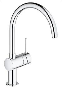 Plautuvės maišytuvas GROHE Minta aukšta svirtimi, chromo spalvos 