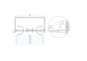 Dušo durys nišoms Brasta Glass GERDA 990-1015x2000 rudas stiklas