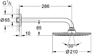 Dušo galva GROHE Rainshower Cosmopolitan 210