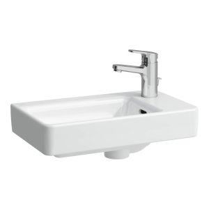 Praustuvas Laufen PRO S 480x280x85 mm, asimetrinis, su 1 anga maišytuvui dešinėje, spalva - balta LCC (LAUFEN Clean Coat)
