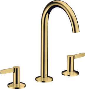 Praustuvo maišytuvas AXOR One 170, 3 dalių, su paspaudžiamu dugno vožtuvu (push-open), poliruoto aukso spalvos (Polished Gold Optic)