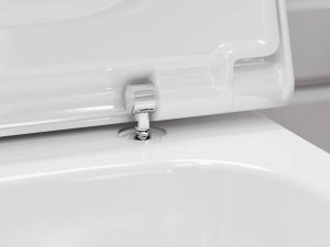 Pakabinamo WC unitazo Hansgrohe EluPura Q su AquaFall Flush nuplovimu, SmartClean danga ir dangčio su SoftClose+QuickRelease komplektas