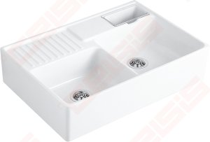 Plautuvė DoubleBowl Sink Snow white skylė maišytuvui