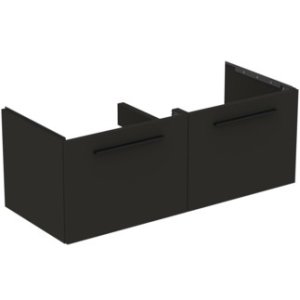 Spintelė Ideal Standard i.Life B, matmenys: 1200x440x505mm, 2 stalčiai, spalva - Carbon Grey Matt (rankenėlės užsakomos atskirai)