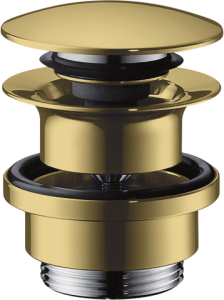 Paspaudžiamas (push-open) praustuvo dugno vožtuvas Axor, poliruoto aukso spalvos (Polished Gold Optic)