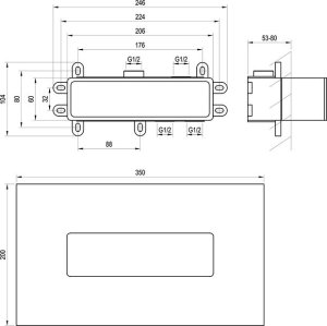 Potinkinė dalis Ravak RB 07D.50 R-BOX Espirit ir Eleganta maišytuvams