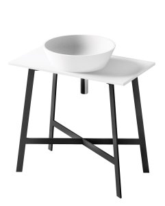 Kojelės metalinės su Silkstone stalviršiu 800x450