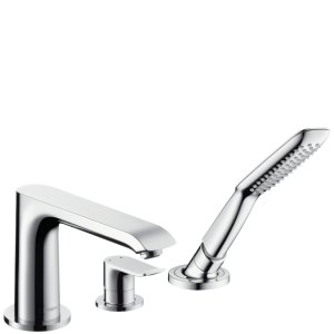 3 dalių vonios maišytuvas HANSGROHE Metris, iš vonios krašto