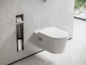 Potinkinis WC aksesuarų komplektas Hansgrohe XtraStoris Rock, matinis juodas