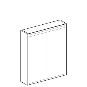 Veidrodinė spintelė Geberit Option 600x700x150, su apšvietimu, dvi durelės