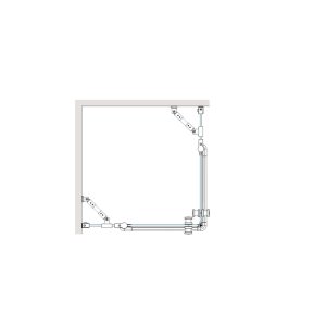 Dušo kabina Brasta Glass SIMA 980-990x980-990x2000 Nero Frame skaidrus stiklas