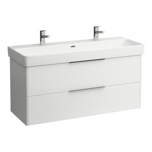 Spintelė praustuvui Laufen BASE 1160x440x530 mm, su dviem stalčiais, praustuvui 814965, spalva- balta blizgi