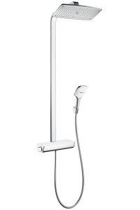 Termostatinė dušo sistema HANSGROHE Raindance E 360, 1 srovės, spalva - balta/chromo (white/chrome)