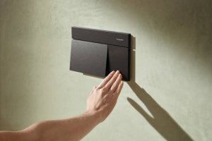 WC nuleidimo mygtukas Hansgrohe iFrame Element E, šlifuoto juodo chromo spalva