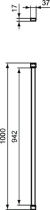 Laikiklis prie sienos dušo sienelei Ideal Standard Connect2, ilgis 100cm