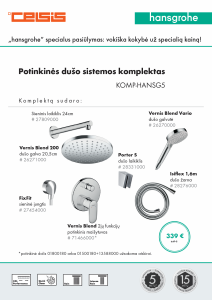 Komplektas potinkinis "7 in 1", chromas (apvalus)