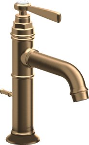 Praustuvo maišytuvas AXOR Montreux 100 su svirtiniu (pop-up) dugno vožtuvu, šlifuotos bronzos spalvos (Brushed Bronze)