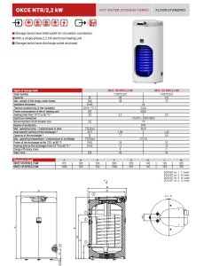 Kombinuotas greitaeigis vandens šildytuvas DRAŽICE OKCE 100 NTR/2,2kW (6 bar)