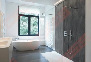 Kompozicinė plokštė VIPANEL Concrete black, 1000x2100 mm.