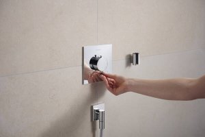 Dekoratyvinė dalis potinkiniam termostatiniam maišytuvui HANSGROHE Ecostat Comfort E, 2 funkcijos, spalva - chromo