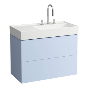Praustuvas Laufen KARTELL 900x460x120 mm, platus kraštas kairėje, be angos maišytuvui, be perlajos, spalva - balta LCC (LAUFEN Clean Coat)