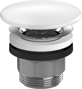 Ventilis praustuvui HANSGROHE 1,1/4" keramikinis, neužsidarantis, baltas