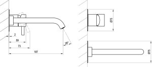 Dekoratyvinė dalis potinkiniam praustuvo maišytuvui Ravak Espirit 019.00, Graphite Brushed