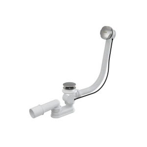 Prailgintas vonios sifonas Ravak su perpylimu sistema, DN 40/50, 570 mm, su baltos spalvos dangteliu