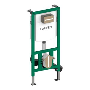 Potinkinis rėmas Laufen INEOLINK su bakeliu pakabinamam unitazui arba unitazui su bidė funkcija, Dual Flush 6/3 l, reguliuojamas iki 4/2-l, 3/4.5-l