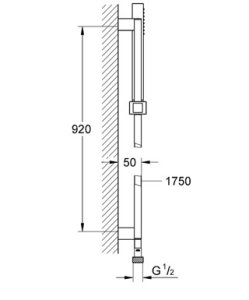 Dušo komplektas GROHE Euphoria Cube Stick, 90 cm