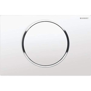Vandens nuleidimo mygtukas Geberit Sigma10 Round, baltas/chromas