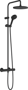 Termostatinė dušo sistema HANSGROHE Vernis Blend 240, 1 srovės, spalva - juoda matinė (matt black)
