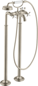 Vonios maišytuvas iš grindų AXOR Montreux, šlifuoto nikelio spalvos (Brushed Nickel)