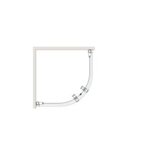 Dušo kabina Brasta Glass KATARINA 775-788x775-788x1900 matinis stiklas