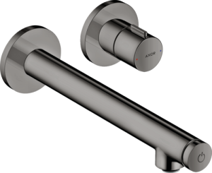 Praustuvo maišytuvas AXOR Uno Select 221 mm, 2 dalių, iš sienos, poliruoto juodo chromo spalvos (Polished Black Chrome) 