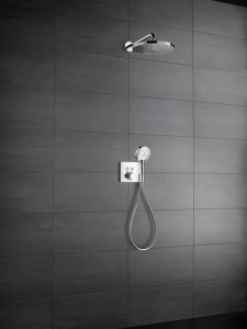 Dekoratyvinė dalis potinkiniam termostatiniam dušo maišytuvui HANSGROHE ShowerSelect, 2 funkcijos, su dušo laikikliu, spalva - chromo