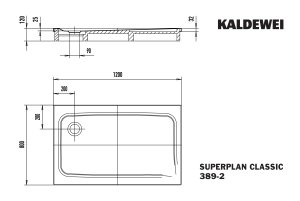 Dušo padėklas Superplan 389-2 80x120, easy clean danga, full antislip danga, su polistirolo atrama 