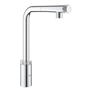 Plautuvės maišytuvas GROHE Minta Smart Control ištraukiama galva, chromo spalvos 