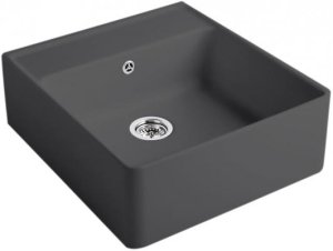 Plautuvė VILLEROY&BOCH Single-Bowl dalinai įleidžiama, grafito spalvos