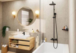 Praustuvo maišytuvas HANSGROHE Vernis Blend 100 be dugno vožtuvo, spalva -  juoda matinė