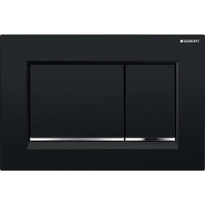 Vandens nuleidimo mygtukas Geberit Sigma20 Square juodas/chromas