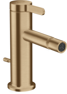 Bidė maišytuvas AXOR One su svirtiniu (pop-up) dugno vožtuvu, šlifuotos bronzos spalvos (Brushed Bronze)