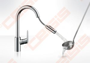 Plautuvės maišytuvas HANSGROHE Focus su ištraukiama galva