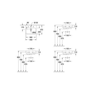 Praustuvas O.Novo 450x370 mm be perpylimo