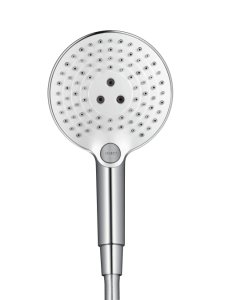 Rankinė dušo galva HANSGROHE Raindance Select S 120, 3 srovių, spalva - balta/chromo (white/chrome)