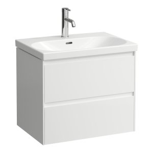 Praustuvas Laufen LUA 650x460x180 mm, su 1 anga maišytuvui viduryje, su Laufen Clean Coat (LCC) danga