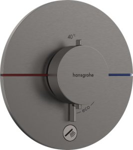 Dekoratyvinė dalis potinkiniam termostatiniam dušo maišytuvui HANSGROHE ShowerSelect Comfort S, 1 funkcijos, spalva - šlifuoto juodo chromo